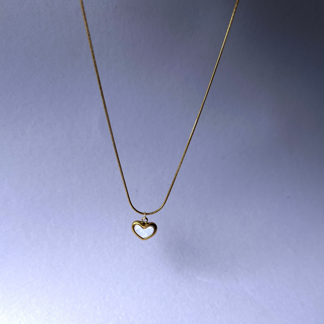 Golden Heart Charm Necklace