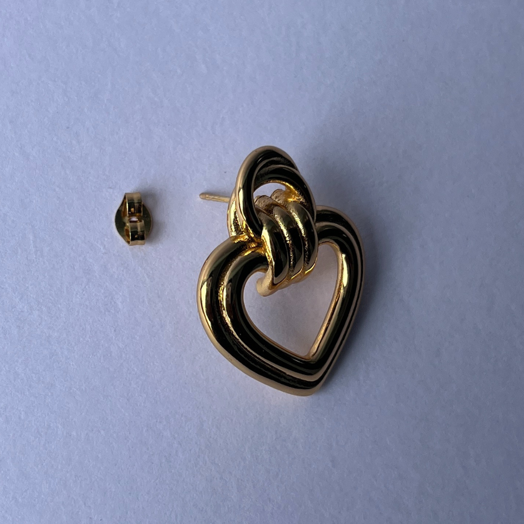 Golden Heart Studs