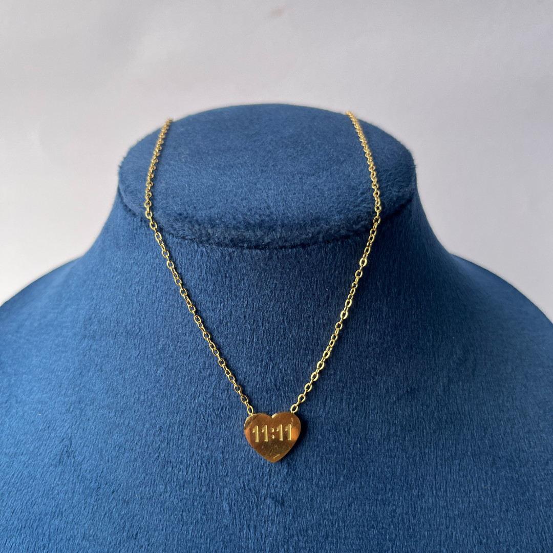 11:11 Manifestation Heart Necklace