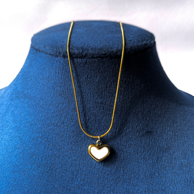 Golden Heart Charm Necklace
