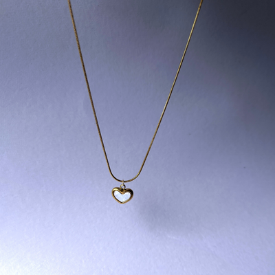 Golden Heart Charm Necklace