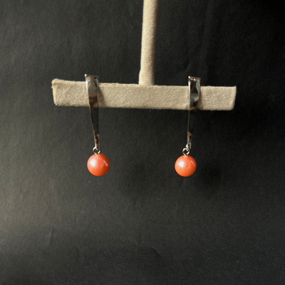 Tangerine Glow Drop Earrings