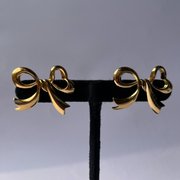 Golden Bow Statement Studs