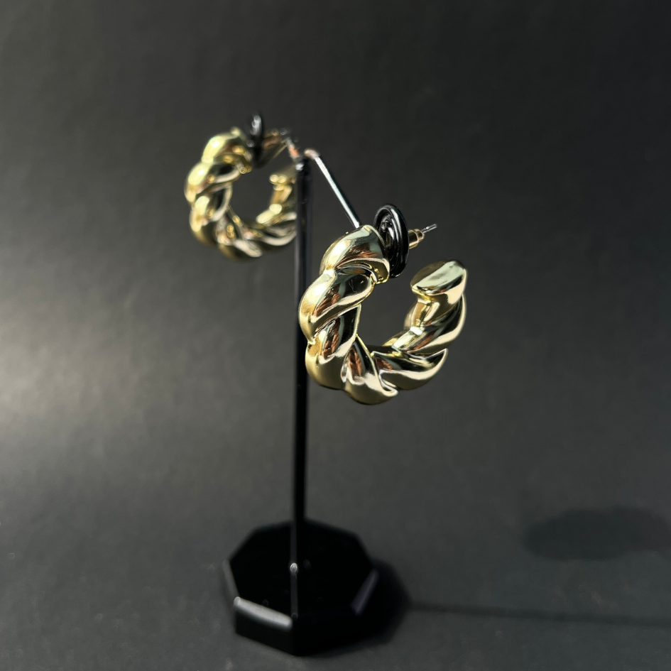 Twist Luxe Hoop Earrings