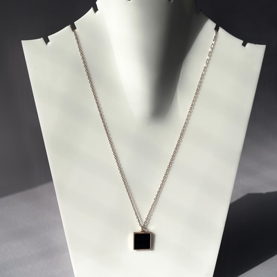 Black Square Pendant
