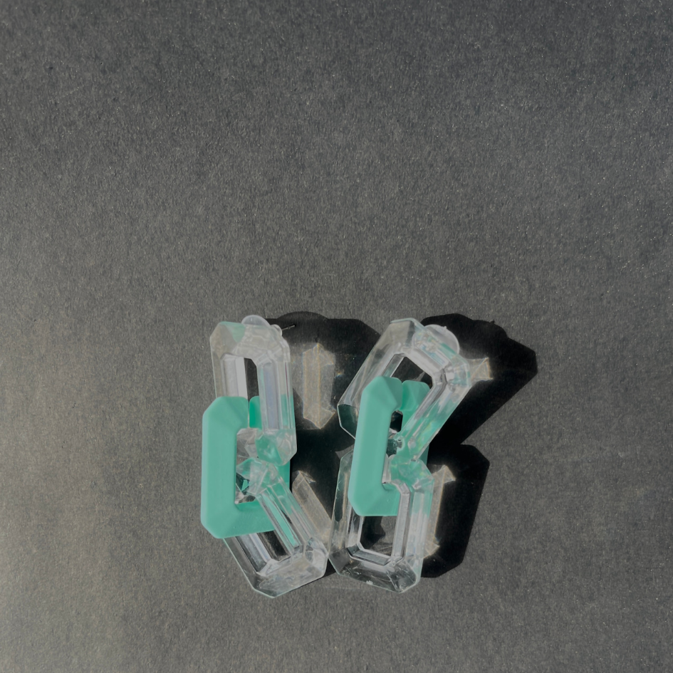 Crystal Mint Drop Earrings