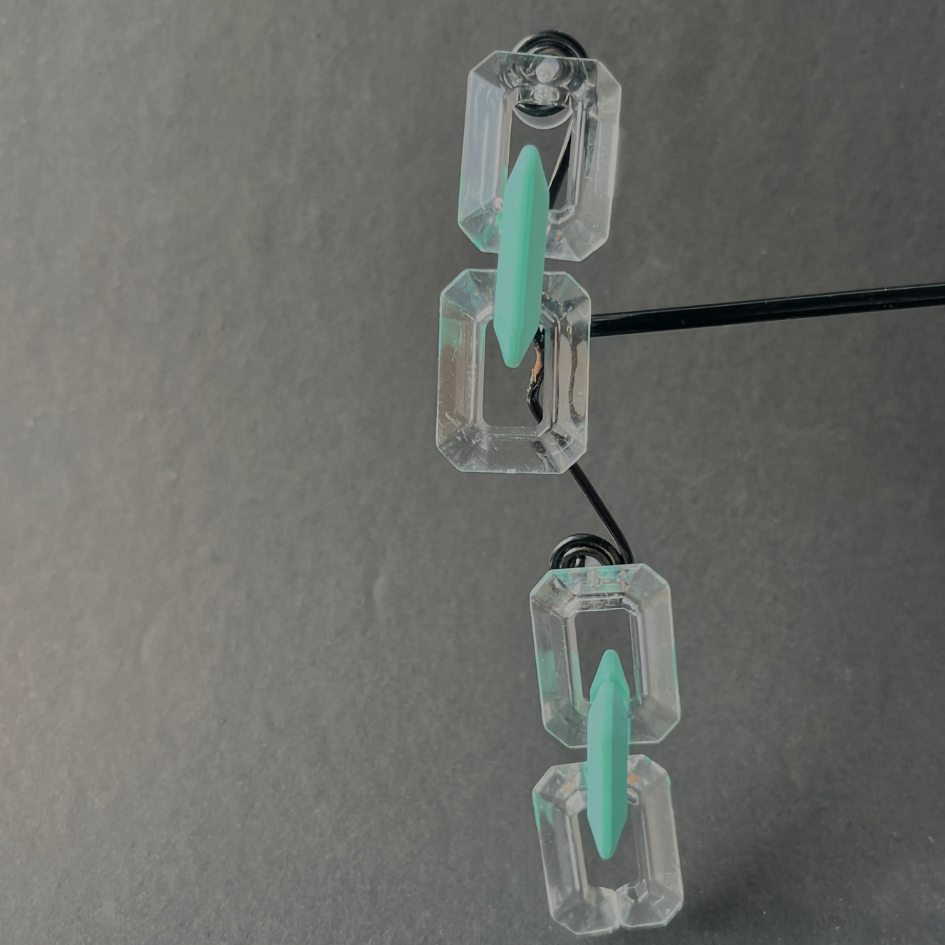 Crystal Mint Drop Earrings