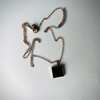 Black Square Pendant
