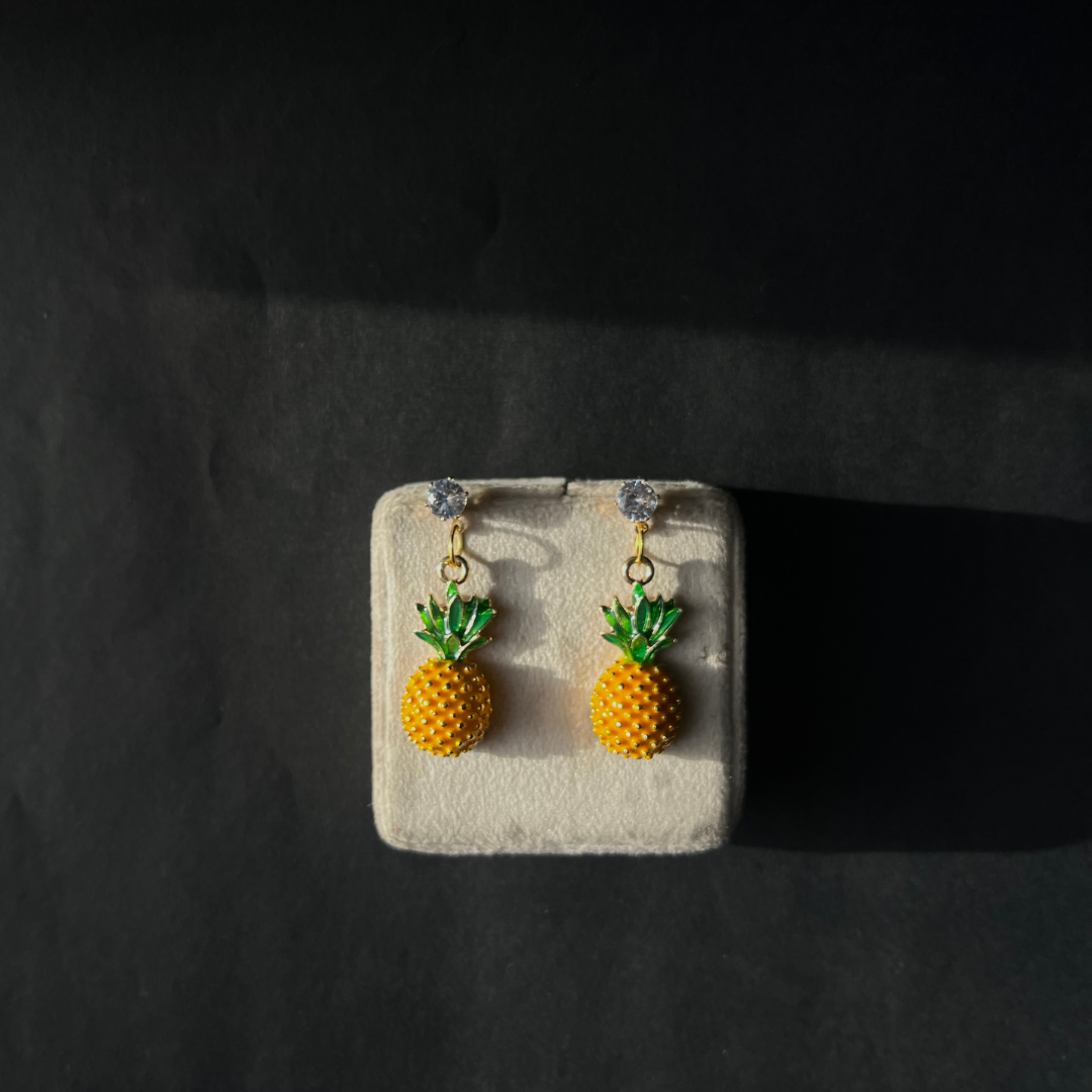 Tropical Pineapple Stud Danglers