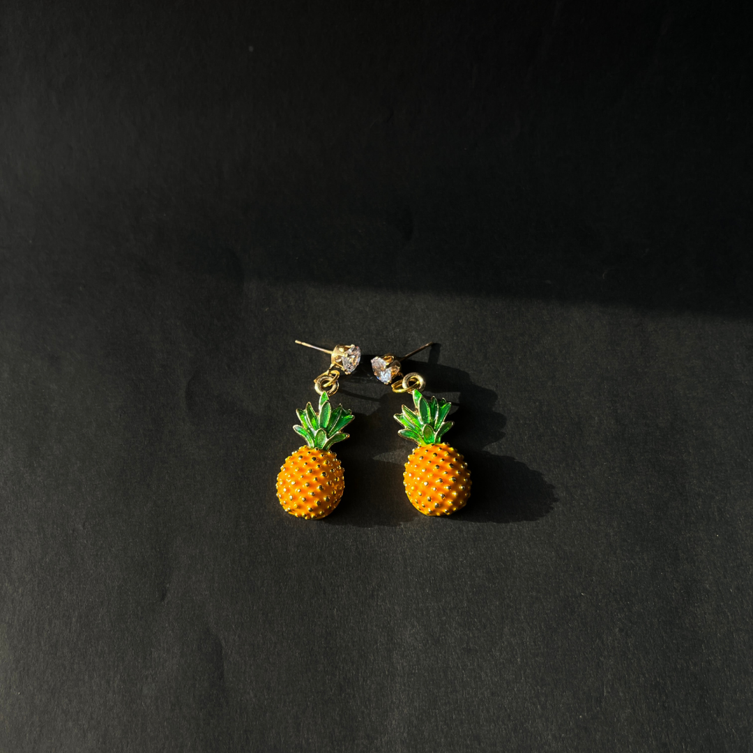 Tropical Pineapple Stud Danglers