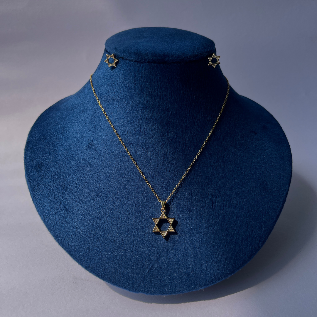 Golden Star Pendant Set