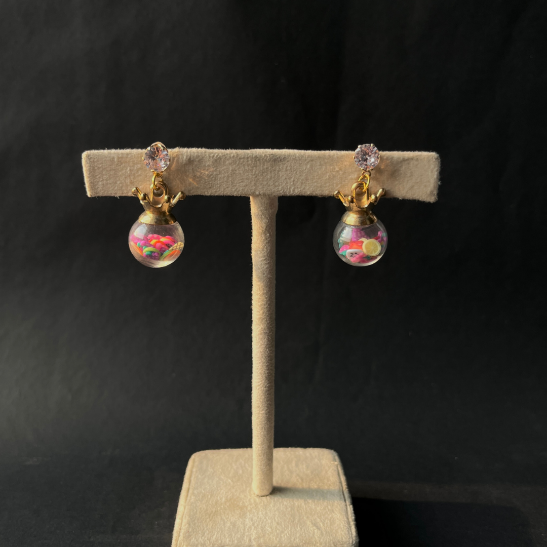 Royal Pop Candy Globe Earrings